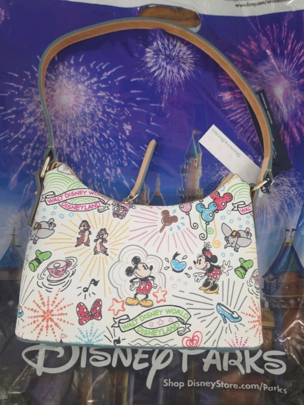 Disney Dooney & Bourke Baguette Bag - Mickey & Minnie Sketch